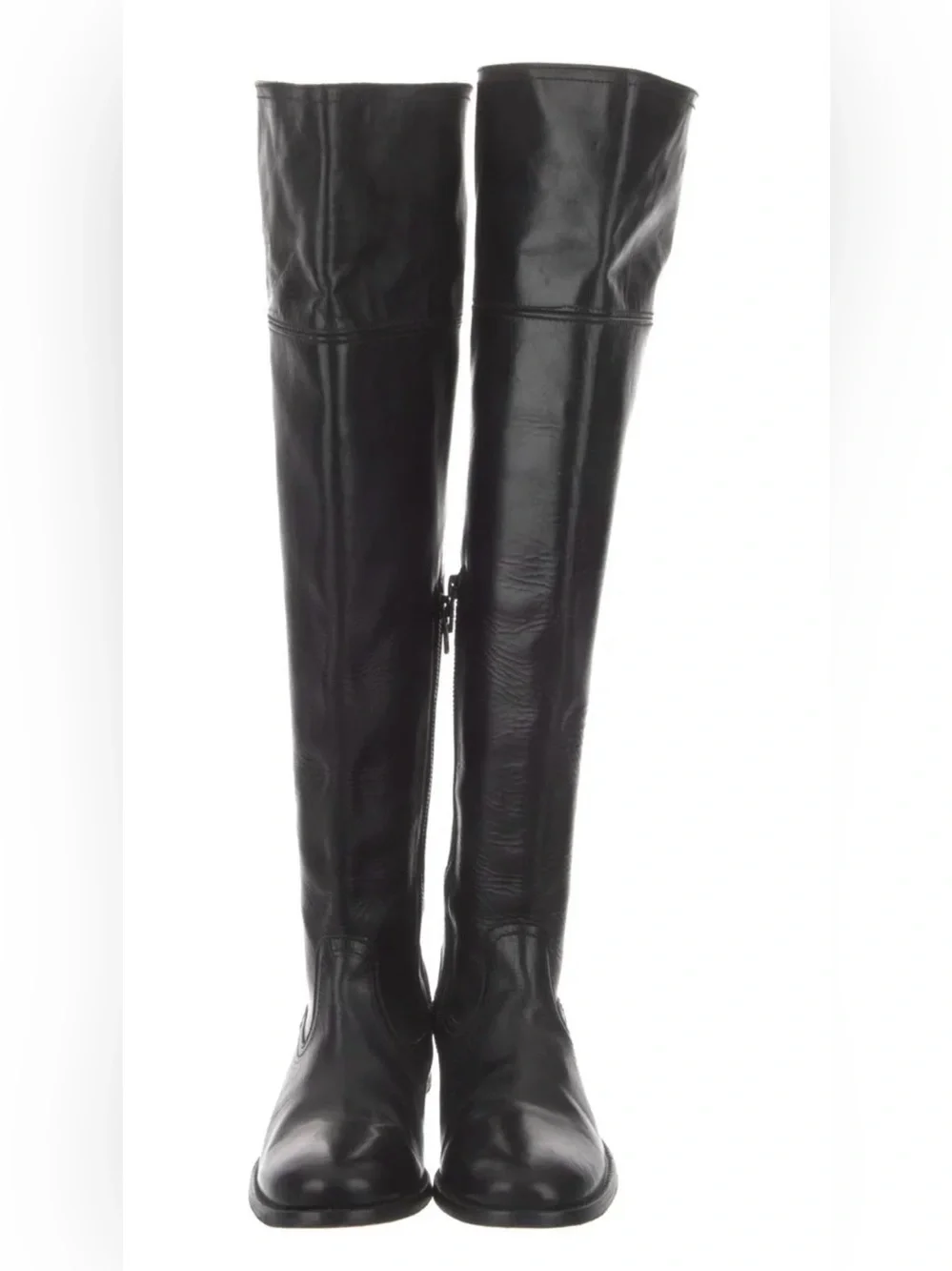 Frye Women's Leather Riding Over-the-Knee Black Boots